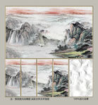 油画抽象山水画