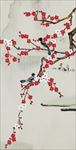 梅花玄关中式壁画走廓通道背景墙