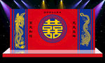 中式婚礼背景