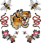 老虎图腾矢量设计素材