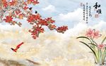 和顺大理石山水背景墙