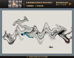 山水烟雾背景