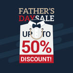 父亲节打折促销海报设计