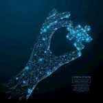 手指创意科技背景设计