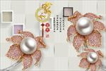 3d珠宝花电视背景墙