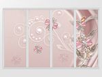 立体镶钻珠宝花朵花瓣移门
