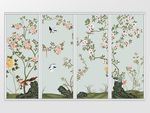 中式清新素人树枝花鸟移门