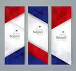 红蓝抽象商务BANNER展架