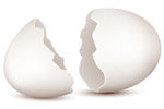 破壳鸡蛋矢量素材白色蛋