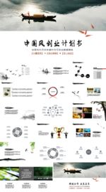 中国风创业计划书PPT模板