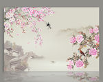 梅花背景画