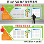 大气简洁企业文化墙图片