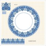 中国传统青花纹样底纹