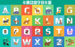 卡通动漫字母矢量
