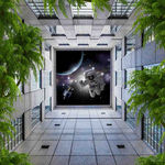 梦幻星空星球天顶壁画地画吊顶