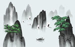 松鹤延年背景