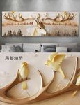 鹿浮雕装饰画（仅源文件）