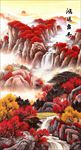 竖幅山水画