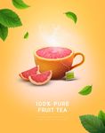 纯天然100%西柚汁饮料海报