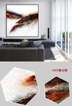 北欧简约抽象油画现代客厅装饰画