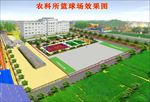 运动场地规划效果鸟瞰图