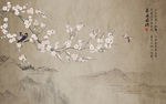 喜上眉梢壁画