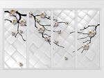 现代简约3D立体梅花移门