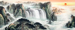 泰山日出 山水画