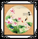 荷花装饰画