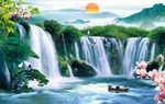 山水背景墙
