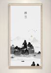中国风禅意水墨装饰画