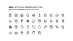 36种圣诞节图标icons