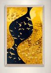 现代抽象金色飞鸟装饰画