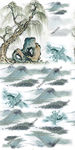 水墨画印花