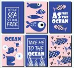 卡通海洋生物