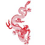 印花矢量图 动物龙