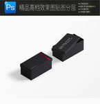 黑色时尚VI展示样机一键贴图