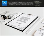 白色时尚VI展示样机一键贴图