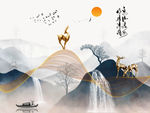 新中式背景墙