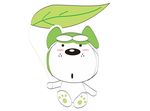 卡通动物印花 卡通图案树叶