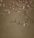 手绘工笔花鸟国画背景墙壁画