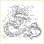 线描龙