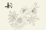 线描花