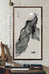 水墨山水玄关装饰画