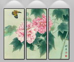 粉蝶花卉装饰画