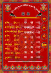 藏式菜谱 藏式菜单  藏式图案