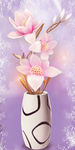 玉兰花花瓶3D玄关背景