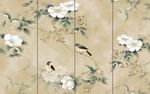 新中式花鸟屏风