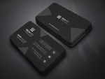 黑色高档炫酷暗纹商务创意名片