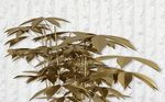 3d立体金色浮雕竹叶背景墙